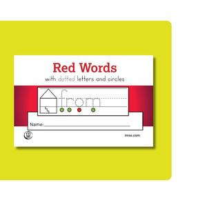 Red Word Booklet - A - Dotted Letters