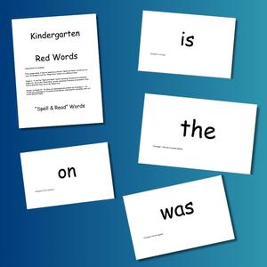 SWIFT OG+ Red Word Flash Cards- Kindergarten